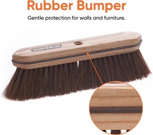 Vista 9 de Cabezal de recarga para cocina y hogar – Escoba doméstica resistente para barrer fácilmente el polvo y pisos y esquinas (pelo de caballo)