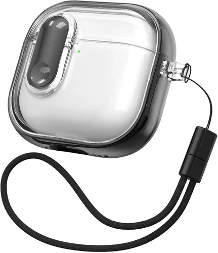 Vista 8 de RFUNGUANGO Estuche para AirPods Pro 2 para Mujeres con Candado de Seguridad, TPU Suave con Kit de Limpieza y Cordón, Compatible con Estuche