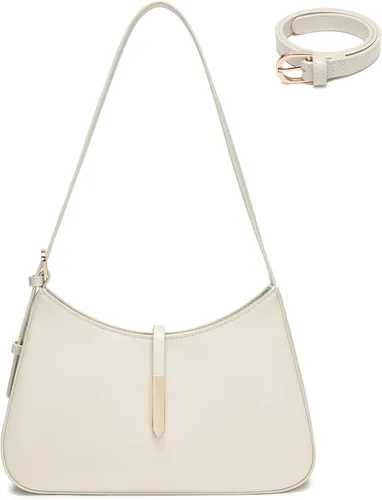 Vista 8 de Keyli - Bolso de hombro de moda para mujer, de cuero vegano, con correa ajustable, bolsos estilo hobo, con asa larga