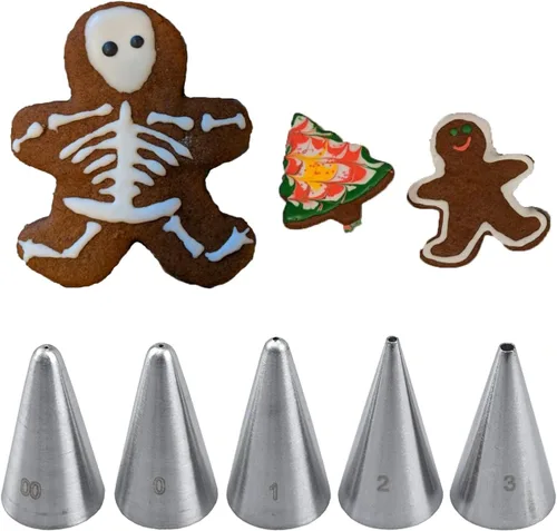 Vista 9 de Punta de molduras, punta de helado para tartas, extra grande, juegos de puntas de glaseado para decoración de pasteles, 3 piezas