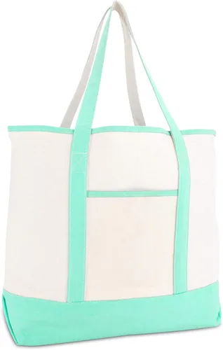 Vista 12 de Bolsa de mano de lujo con parte superior abierta de 22 pulgadas con bolsillo exterior