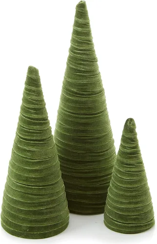 Vista 27 de Your Heart's Content Juego de 3 árboles de terciopelo negro, decoración de mantel hecho a mano, mesa de árbol de Navidad, centro de mesa