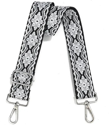 Vista 8 de Correa de Bolso Ancha Correa de Hombro Ajustable Correa de Repuesto Cruzada Correa de Bolso de Hardware Plateado