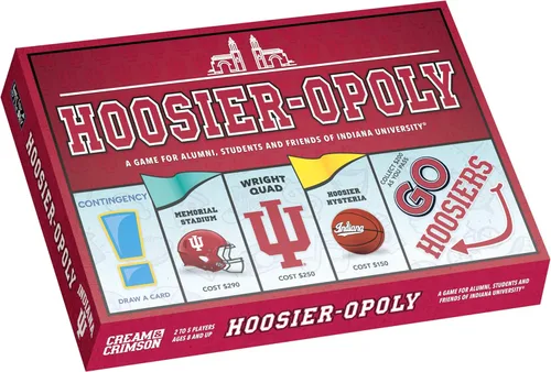 Late for The Sky Indiana University IU-Opoly Campus Edition Juego de mesa familiar, 2 a 6 jugadores, comercio de propiedades con temática