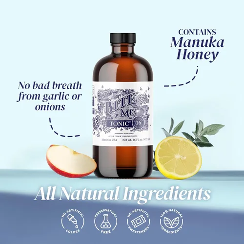 Vista 4 de Bite Me Tonic - Vinagre de Sidra de Manuka con Tónico de Miel de Manuka