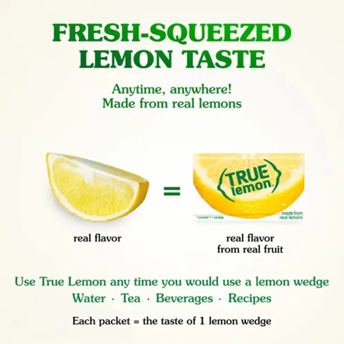 Vista 4 de True Citrus True Lemon - Limón cristalizado (2 cajas de 32 = 64 sobres)