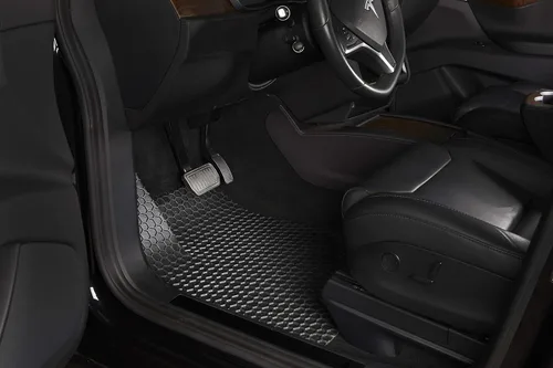 Vista 2 de ToughPRO Mercedes Benz GLC Class (2016-2017-2018) Set de tapetes para piso, para todos los climas, muy resistentes, de caucho negro