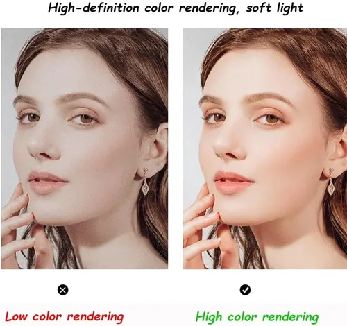 Vista 8 de NURCIX Espejo de baño LED inteligente para pared, espejo de tocador iluminado con luces y botón táctil inteligente para sala de estar, dormitorio