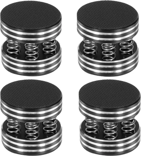 4 unids negro 1.732x1.575 in aislamiento de audio pies almohadillas soporte picos amortiguador de vibración para HiFi subwoofer amplificador altavoz