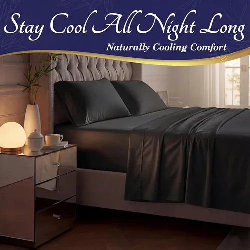 Vista 3 de DECOLURE Sábanas 100% Viscosa Derivada de Bambú Tamaño Individual - Sábanas de Lujo de 3 Piezas Naturalmente Refrescantes, Juego de Cama Ultra Suave