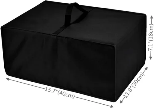 Vista 4 de Cubierta para freidora profunda, resistente al agua, compatible con freidora eléctrica OVENTE de 2 litros FDM2201BR/FDM2201CO (negro)