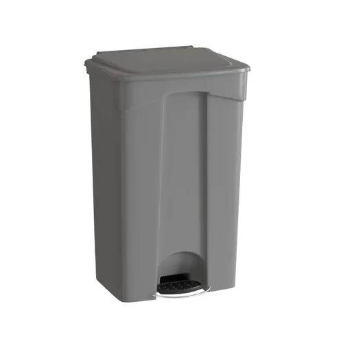 Vista 10 de Bote de basura rectangular beige de 72 cuartos de galón/18 galones, eliminación manos libres, cubo de basura con pedal de pie