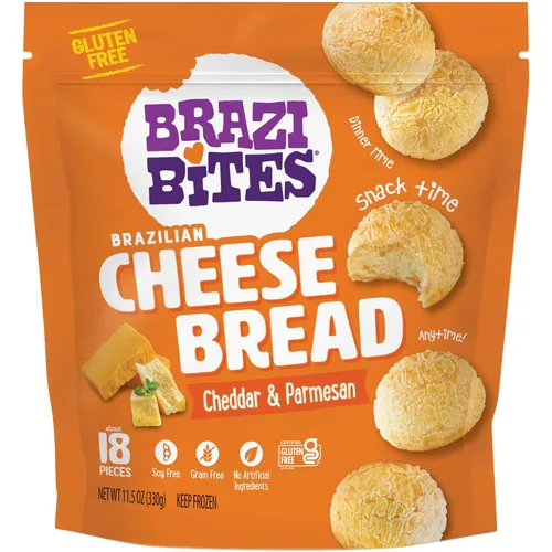 Brazi Bites - Bocaditos de pan de queso brasileño, original, 11.5 onzas (congelado)