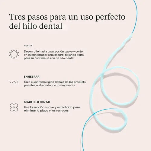 Vista 6 de Cocolab - Enhebradores de hilo dental CocoPlush con hilo integrado para frenos, implantes y puentes, infusión de aceite de coco, aroma a menta, 30
