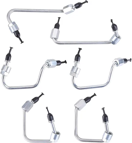 Vista 2 de 4935981 Juego de 6 líneas de combustible para inyector, línea de alimentación de inyector de combustible compatible con Dodge Cummins 6.7L Diesel