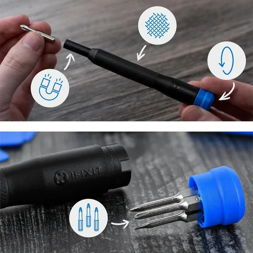 Vista 5 de Kit de destornilladores Moray de iFixit - 32 puntas de precisión para reparación de smartphones, consolas de juegos y electrónica pequeña