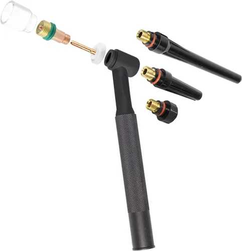 Vista 9 de Kit de 31 piezas de lente de gas TIG de soldadura con copa de vidrio 4# 5# 6# 7# 8# 10# 12# para WP-17/18/26