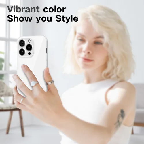 Vista 380 de Svanove para iPhone 7 Plus/ 8 Plus, funda de silicona, de goma suave brillante y gel de jey lindo, funda protectora de plástico simple y lisa