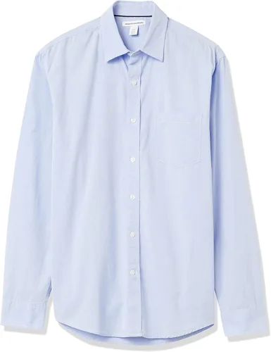 Vista 7 de Tienda Essentials - Camisa de popelina para hombre, de corte regular, manga larga e informal