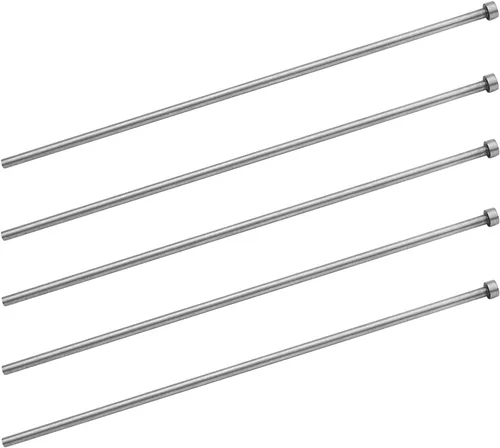 Vista 8 de Utoolmart 1/8 "de diámetro punta redonda de acero recto eyector Pin Punch 8 pulgadas largo gris plateado 5pcs