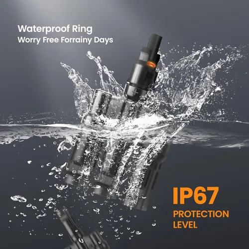 Vista 48 de Conector de panel solar 2 a 1 Divisor de panel solar de rama en Y de 2 vías, 1000 V, FMM+MFF, rama Y, conectores paralelos para conexión paralela