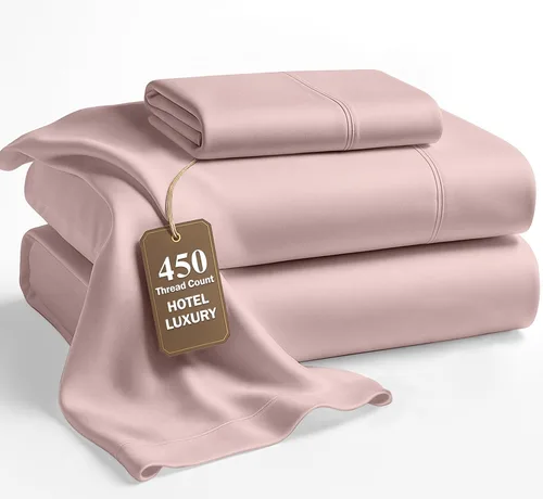 Vista 42 de LANE LINEN - Sábanas tamaño Queen, 450 hilos, 100% algodón, refrescantes, transpirables, con bolsillo profundo, 4 piezas, color negro