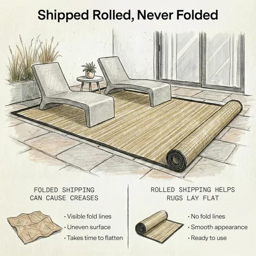 Vista 169 de Fab Habitat Alfombra Rayada para Exteriores - Impermeable, Resistente a la Decoloración, Sin Arrugas, Reversible - Plástico Reciclado Premium