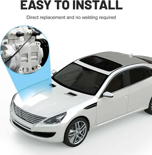 Vista 6 de Nuevo Compresor de aire acondicionado de CA con embrague para Ford Mustang 2.3 2.3L 2015-2024 15 16 17 18 19 20 21 22 23 24