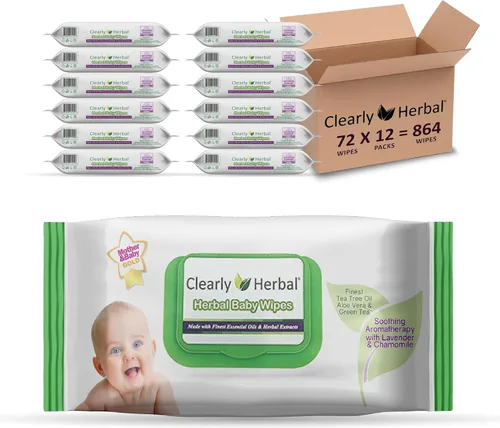 Vista 10 de Toallitas para bebé, fórmula de agua de rosas, hechas con aceites esenciales y extractos de hierbas naturales, Parent's Choice, paquete de 864