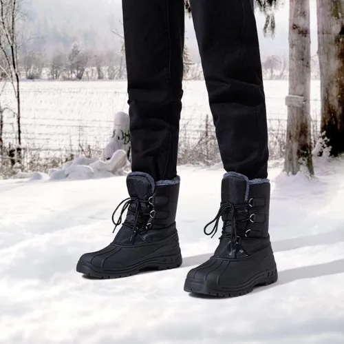 Vista 7 de Jousen Men's Winter Boots Lightweight Waterproof Snow Boots For Men Fur Warm Mens Boots