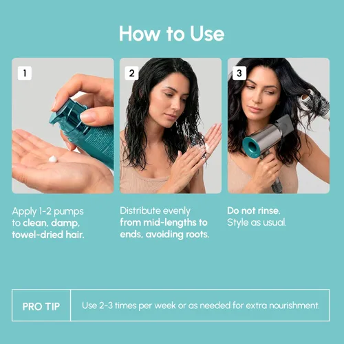 Vista 6 de MAREE Mascarilla capilar sin enjuague para cabello dañado - Tratamiento capilar de queratina con biotina, aceites naturales y vitaminas