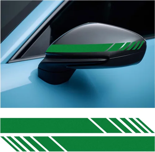 Vista 14 de Dickno 2 piezas de adhesivos para espejo retrovisor de coche, 14 cm × 1,4 cm Adhesivos impermeables para espejo lateral de auto, tiras