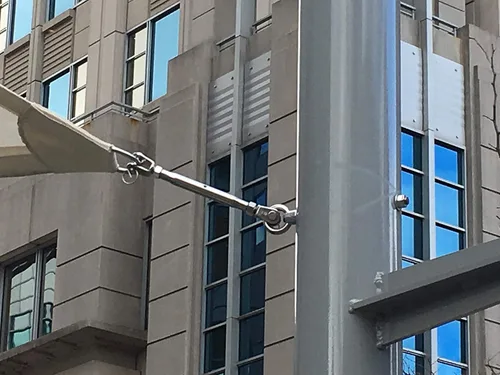 Vista 4 de 1/2" x 4" de largo acero inoxidable hombro roscado pernos, grado marino T316 - Lote de 5