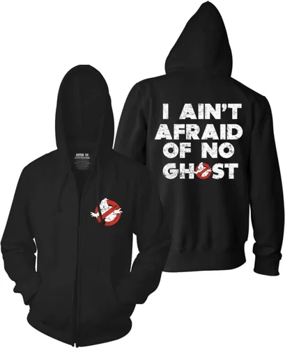 Ripple Junction Sudadera con capucha y cremallera para adultos, con logotipo desgastado, con licencia oficial de la película "I Ain't Afraid