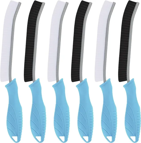 Vista 29 de Cepillo de inodoro, 4 piezas de cepillo de limpieza de baño, cepillo para fregar huecos con orificio para colgar, cepillo multifuncional de limpieza