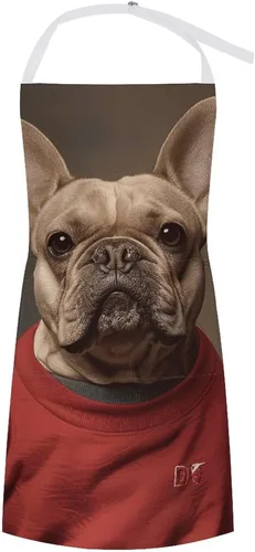 MUSM Apron for Adults - 27.6 X 31.5 Inch, Heavy-Duty Polyester Aprons with Two Large Pockets, Waterproof Wearing Short Sleeves Kitchen Apron for