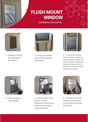 Vista 8 de Ventanas de cobertizo de 14 x 27 pulgadas (paquete de 1) Ventanas corredizas con vidrio templado y pantallas Montaje empotrado, marcos de Blanco