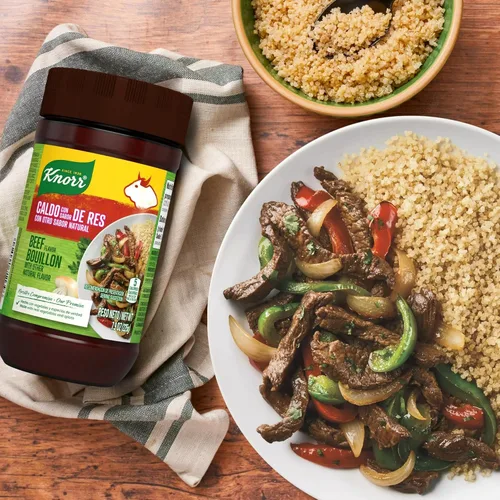 Vista 7 de Knorr - Caldo granulado, sabor a carne, 7.9 onzas (paquete de 2) con cuchara giratoria By The Cup