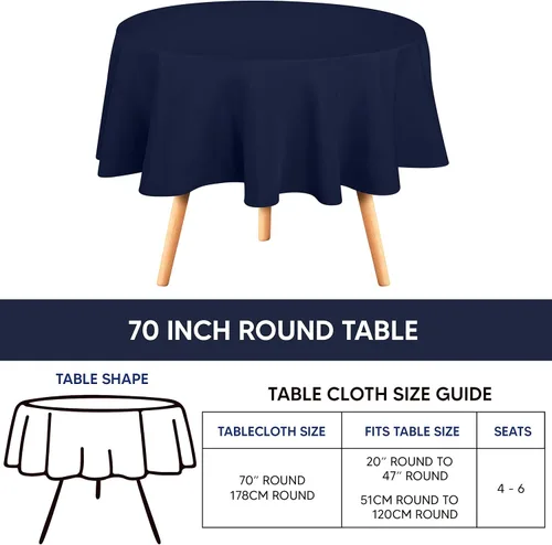 Vista 249 de Utopia Kitchen Mantel rectangular, 1 paquete, mantel lavable a máquina, mantel de poliéster para comedor, fiestas de bufé, pícnics, eventos, bodas