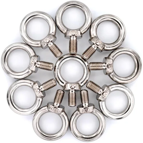 Vista 24 de Perno de ojo de elevación del hombro de la maquinaria del acero inoxidable (M6, 10 artículos)