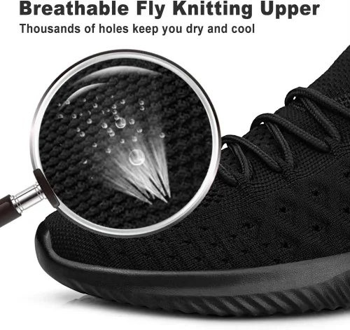 Vista 5 de Feethit - Tenis de caminar antideslizantes para hombre, ligeros, transpirables, cómodos y de moda