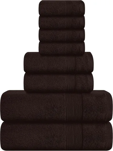 Vista 91 de Belizzi Home Set de 8 Toallas 100% Algodón Ring Spun, 2 Toallas de Baño 27x54, 2 Toallas de Mano 16x28 y 4 Toallitas 13x13 - Ultra Suave Altamente