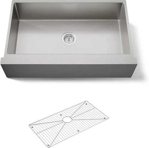 Vista 7 de KOHLER Strive® K-5284-NA - Fregadero de cocina grande y mediano de 32 pulgadas, acero inoxidable