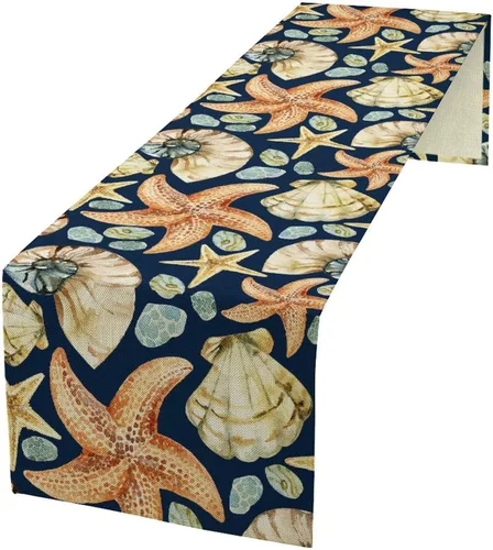 Vista 21 de Camino de mesa de lino de algodón, cuchillo de cocina occidental, tenedor, colección de mesa rectangular, desierto salvaje oeste americano