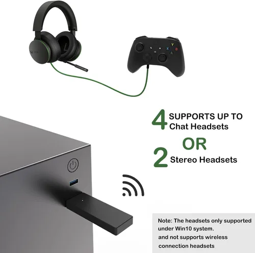 Vista 5 de Cenxaki Adaptador inalámbrico para controlador Xbox One Series funciona con Windows 78.110-1.0 versión