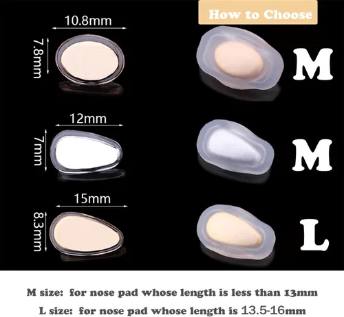 Vista 7 de OPUGIT Fundas suaves para la nariz, almohadillas antideslizantes de silicona para la nariz, fundas protectoras para gafas, kit de reparación de Negro