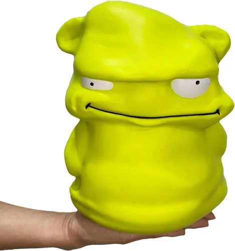 Vista 9 de adorable mini monstruo verde de levante lento y apretable, para alivio del estrés, divertido para niños, en conveniente tamaño de 4.7