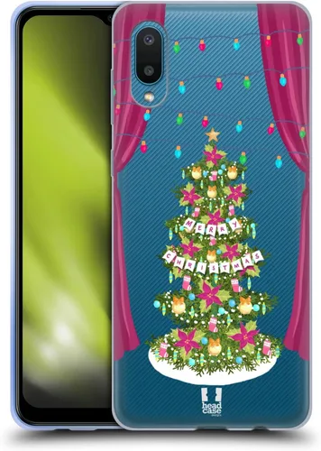 Vista 8 de Head Case Designs Classic Merry Christmas Trees Gel Case [Military Grade Protection] Compatible with Samsung Galaxy A02/M02 (2021)
