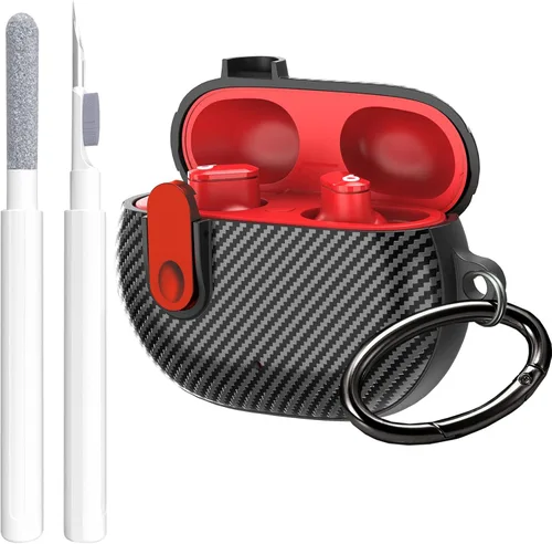 Vista 11 de Funda para Beats Studio Buds/Studio Buds Plus 2021/2023 con clip de cierre para hombres, GARTOO con kit de limpieza, funda protectora y lápiz