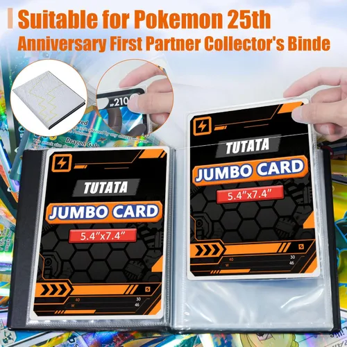 Vista 6 de Jumbo-Fundas para tarjetas de 5.4 x 7.5 pulgadas, extra gruesas, de 4 mil, fundas protectoras para tarjetas grandes, paquete de 50